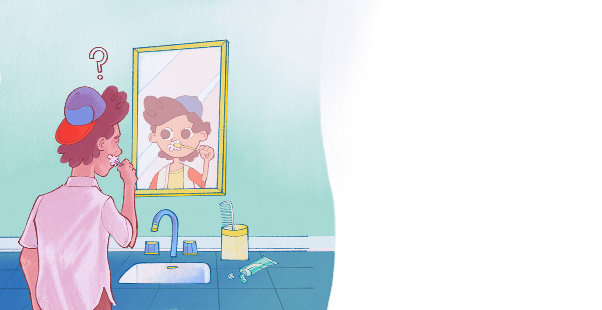 The boy reflecting on his experience